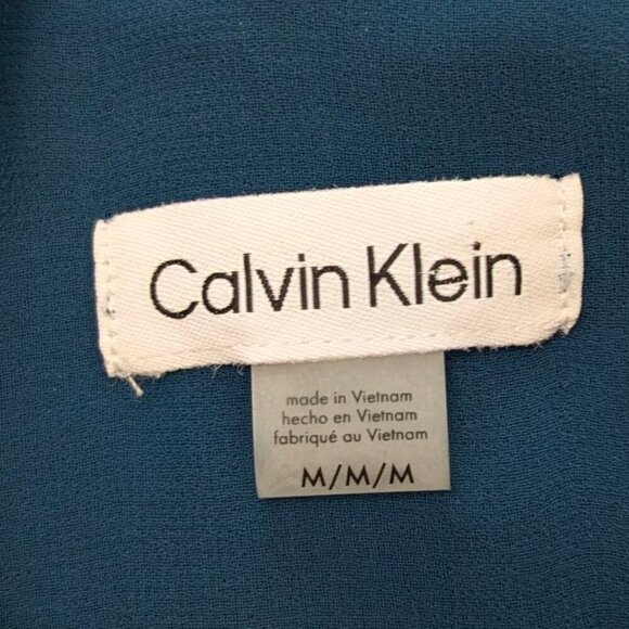 Calvin Klein Blue Metallic Flowy Top - Picture 7 of 8